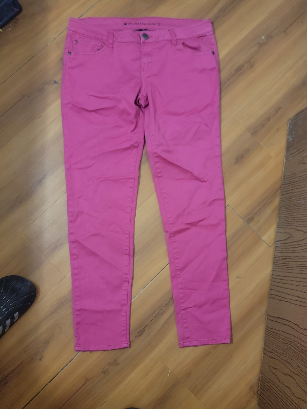 Celebrity Pink fuchsia denim with magenta trim